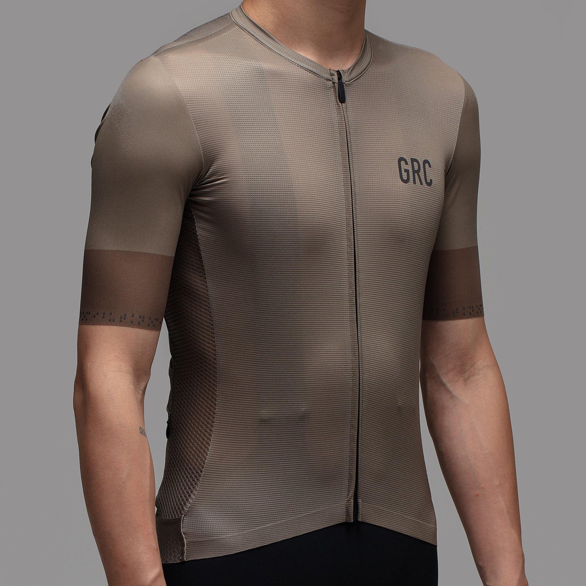 Digital Print Tech Jersey - Coffee - GRC Unique Cycling Apparel