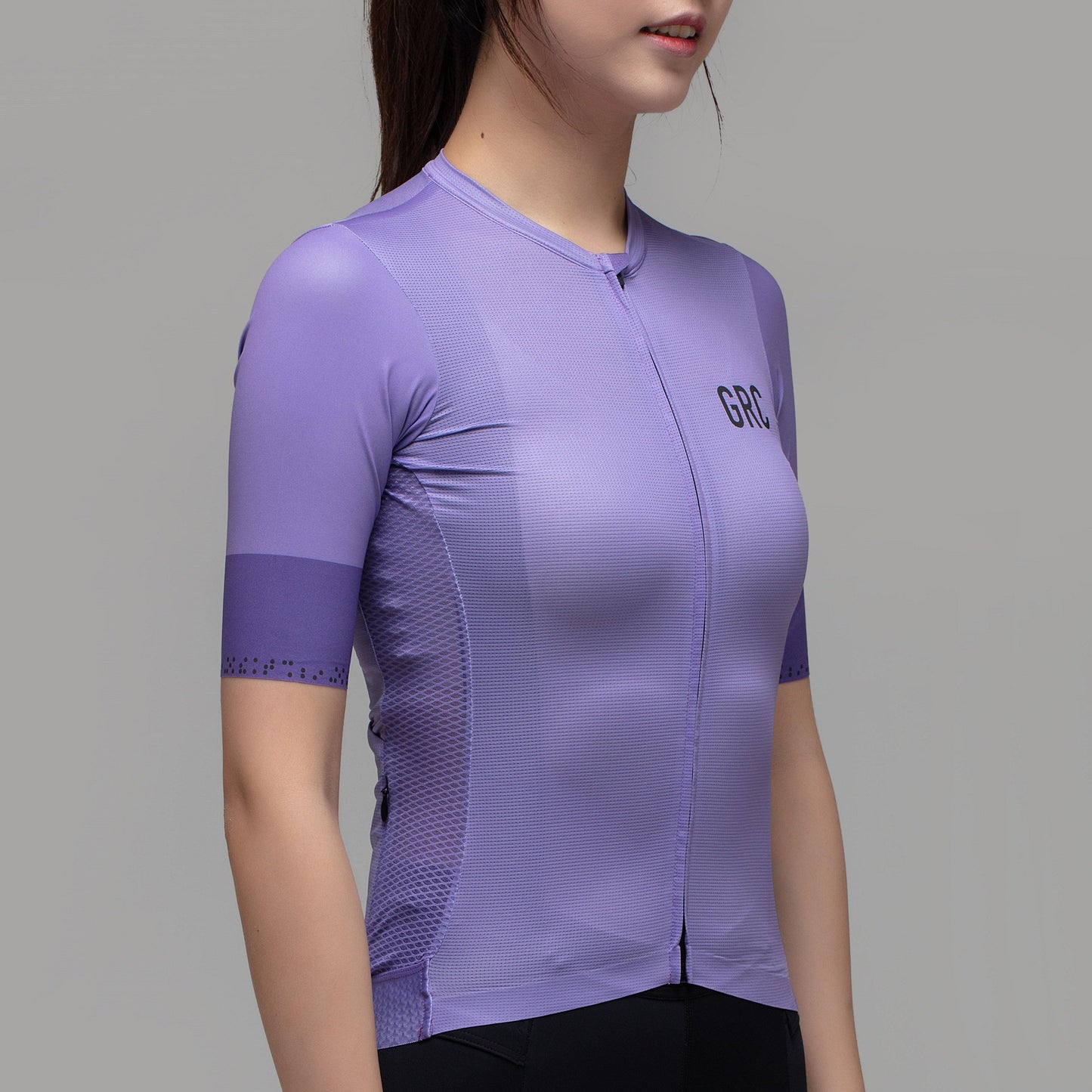 Women's Digital Print Tech Jersey - Lavender - GRC Unique Cycling Apparel