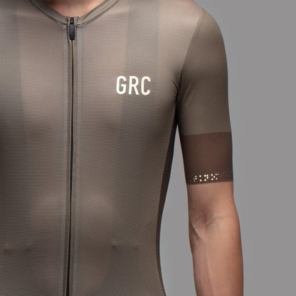 Digital Print Tech Jersey - Coffee - GRC Unique Cycling Apparel