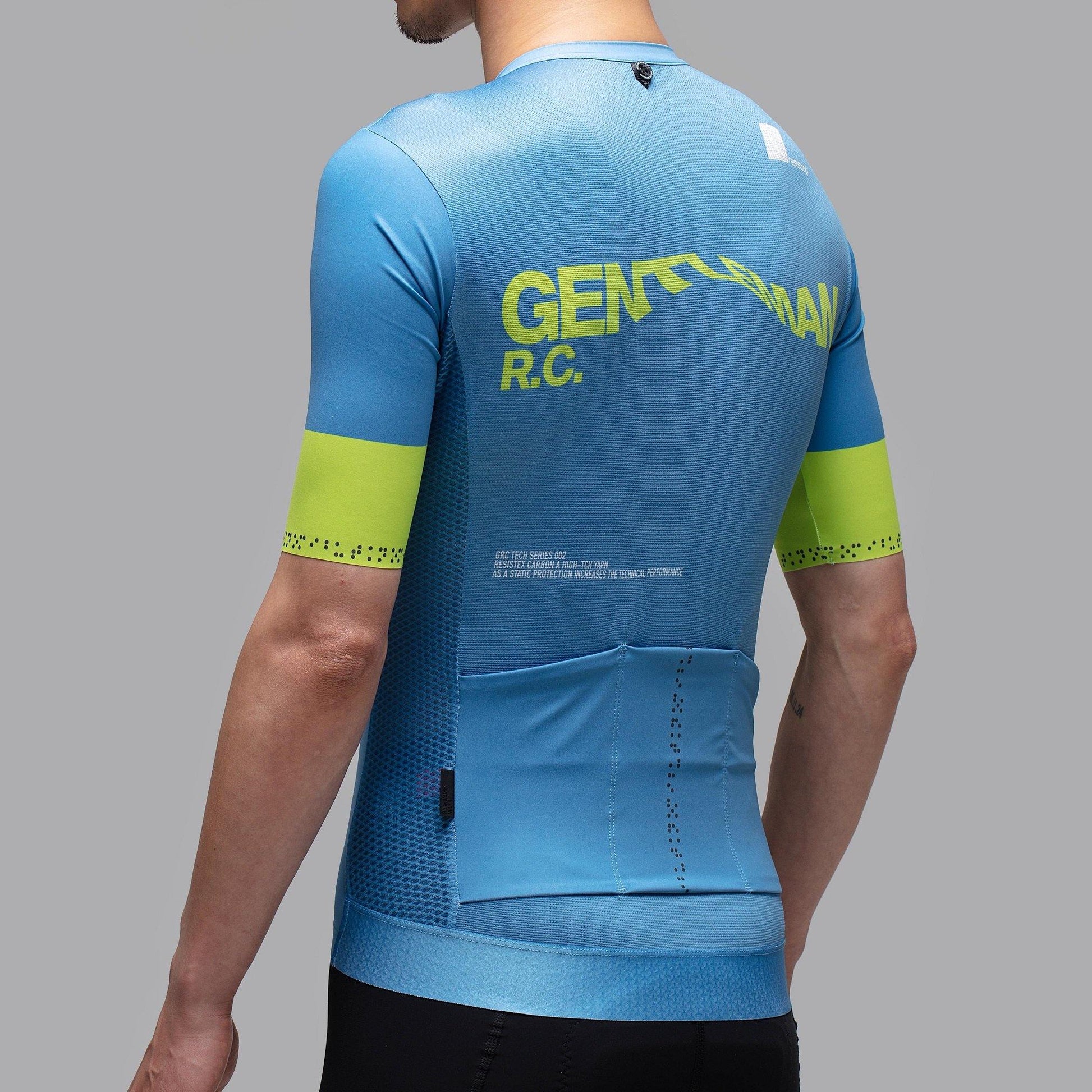 Digital Print Tech Jersey - Azure - GRC Unique Cycling Apparel